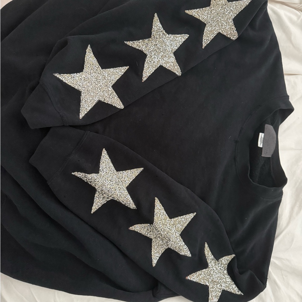 Black Star-Embellished Sweatshirt